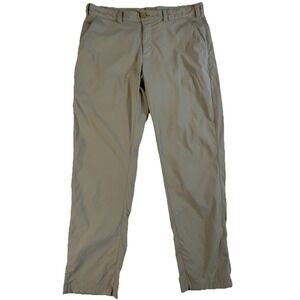 Eddie Bauer Pants Mens 36x32 Beige Nylon Stretch Hiking Fishing Outdoors Camping